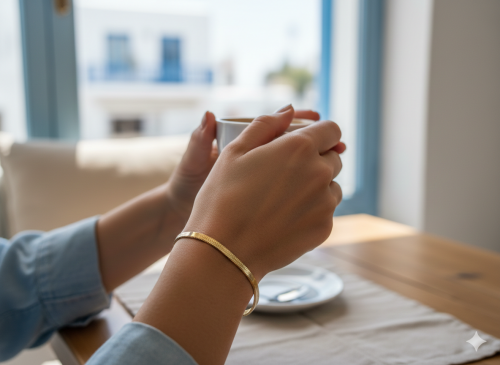 Flat Snake Chain Bracelet (Düz Yılan Zincir Bileklik)